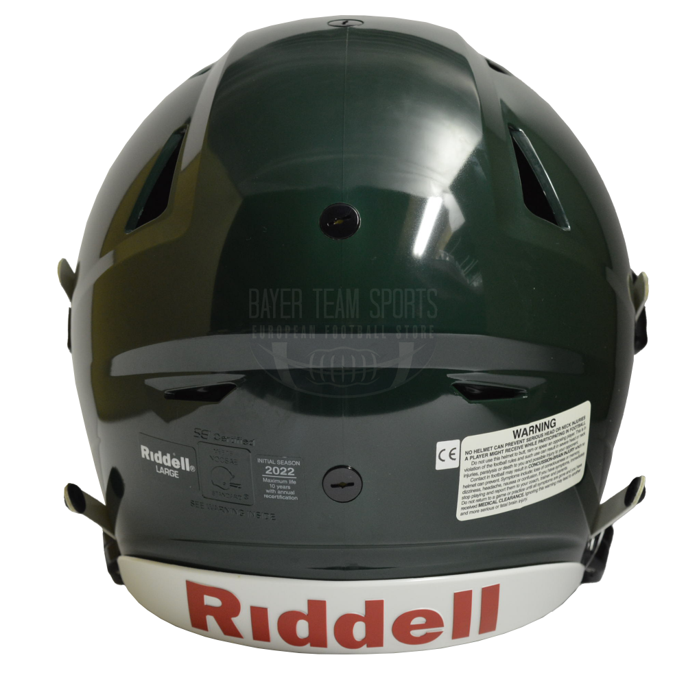 Riddell SpeedFlex Forrest Green High Gloss (Facemask + HardCup Chinstrap Included)