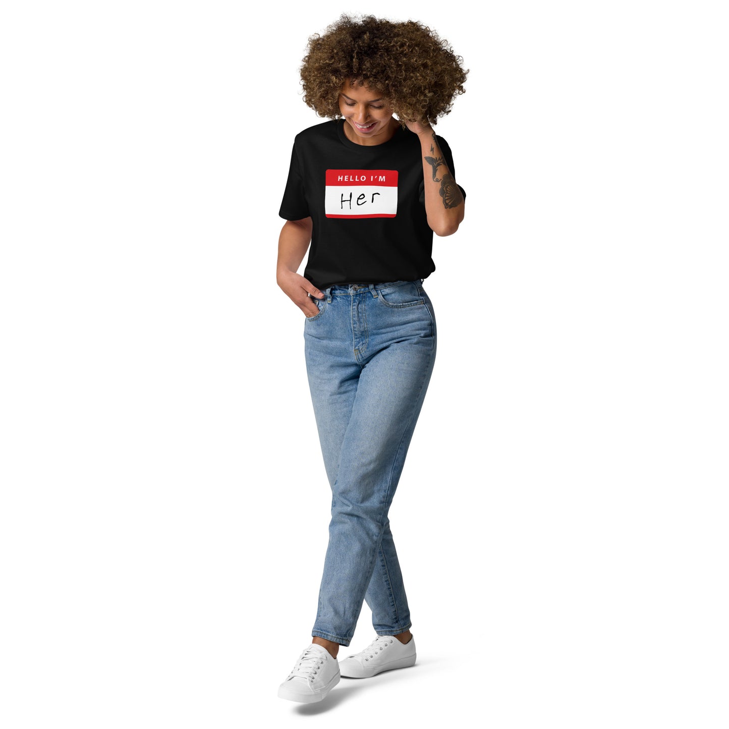 Hello, I'm Her - Unisex organic cotton t-shirt - www.SportsTakeoff.com