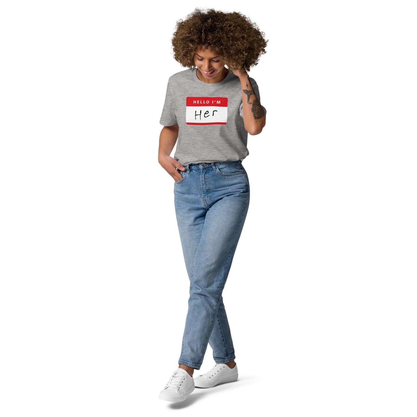 Hello, I'm Her - Unisex organic cotton t-shirt - www.SportsTakeoff.com