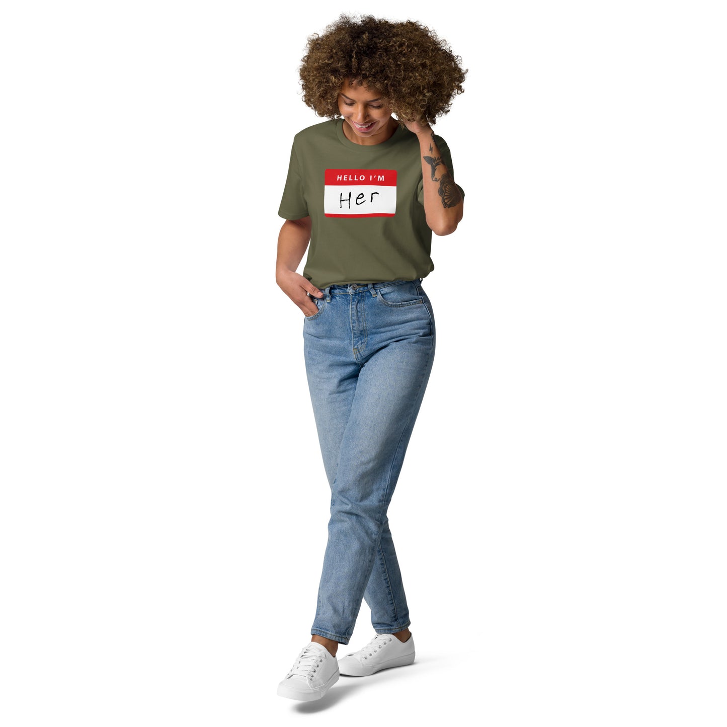 Hello, I'm Her - Unisex organic cotton t-shirt - www.SportsTakeoff.com