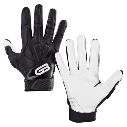 Grip Boost Raptor Padded Hybrid Football Gloves - Black - www.SportsTakeoff.com